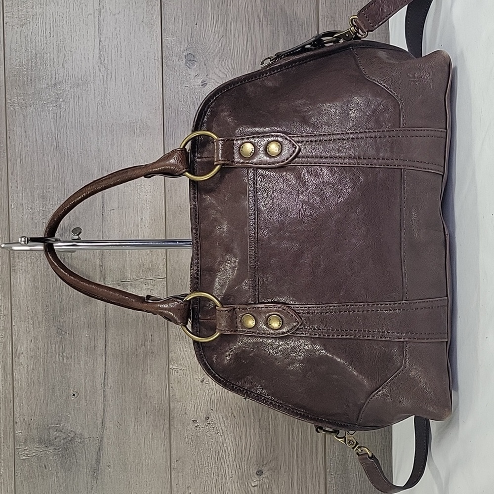 Frye Brown Leather Satchel Shoulder Bag